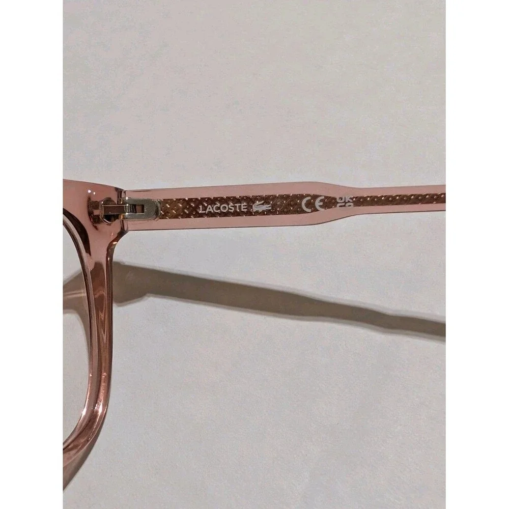 Lacoste L2870 Glasses Frames Translucent Rose Pink Clear Crystal 54-17-140 Women